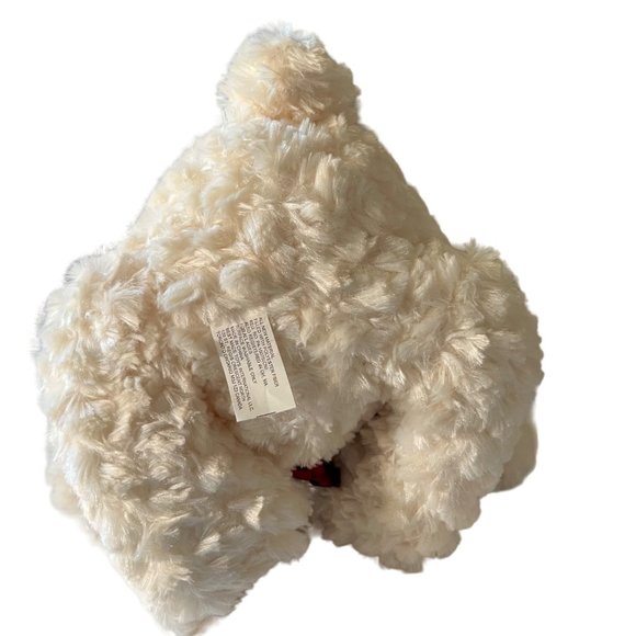 Best Made Toys Teddy Bear White Winter Holiday Plush Flannel Bow Stuffed Toy - Picture 6 of 9